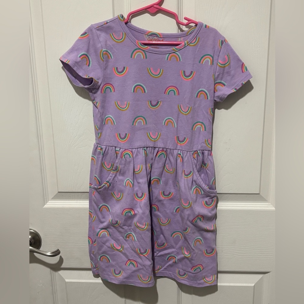 Cat & Jack Purple Rainbow Dress